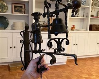 99.  Not sure who made this exactly  It's all metal, and you install it at your front door and pull the chain to ring the bell.  Works great and looks great.    Hand for size!  $100