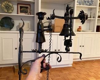 99.  Not sure who made this exactly  It's all metal, and you install it at your front door and pull the chain to ring the bell.  Works great and looks great.    Hand for size!  $100