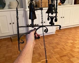 99.  Not sure who made this exactly  It's all metal, and you install it at your front door and pull the chain to ring the bell.  Works great and looks great.    Hand for size!  $100