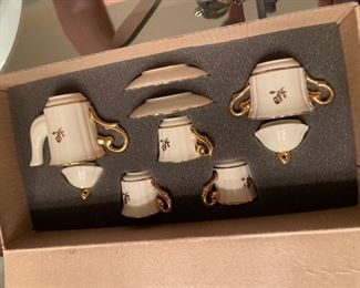 100. Mirrored pieces wtih dishware and one piece of Cloisoinne marked china $40