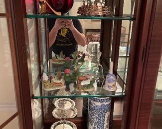 103. Six total  shelves of dishes and decorative items $70