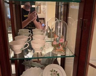 103. Six total  shelves of dishes and decorative items $70