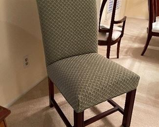 105. Green side chair $25