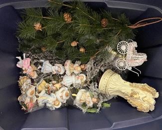 108. SIMILAR ITEMS, SO PLEASE MAKE SURE YOU ARE CLEAR OF THE ITEM NUMBER.                                       Two tubs of mostly Christmas items.  The top layer is shown but each tub has a lot of what you see here.  Tubs are included as well. $50 both