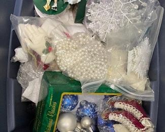 109. SIMILAR ITEMS, SO PLEASE MAKE SURE YOU ARE CLEAR OF THE ITEM NUMBER.                                       Two tubs of mostly Christmas items.  The top layer is shown but each tub has a lot of what you see here.  Tubs are included as well. $75 both