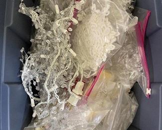 111. SIMILAR ITEMS, SO PLEASE MAKE SURE YOU ARE CLEAR OF THE ITEM NUMBER.                                       Two tubs of mostly Christmas items.  The top layer is shown but each tub has a lot of what you see here.  Tubs are included as well. $65 both