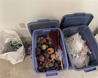 111. SIMILAR ITEMS, SO PLEASE MAKE SURE YOU ARE CLEAR OF THE ITEM NUMBER.                                       Two tubs of mostly Christmas items.  The top layer is shown but each tub has a lot of what you see here.  Tubs are included as well. $65 both