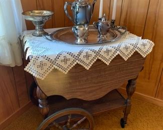 CLEARANCE  !  $20.00 NOW, WAS $60.00...............Garrison Furniture Tea Cart (tea set and linen not included) (P184)