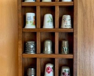 CLEARANCE  !  $10.00 NOW, WAS $30.00.................Thimbles and Thimble Shelf (P185)
