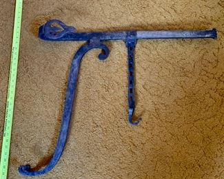 CLEARANCE  !  $65.00 NOW, WAS $200.00................Unique Norwegian  Antique Hand Forged Wrought Iron Hanger  (P210)