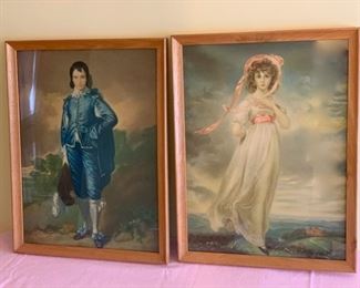 HALF OFF !  $12.50 NOW, WAS $25.00...................Pair of Vintage Picture 13" x 17" (P512)