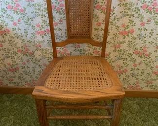 CLEARANCE  !  $10.00 NOW, WAS $30.00..............Vintage Cane Back and Seat Chair (P571)