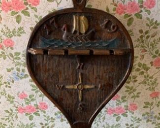 CLEARANCE  !  $4.00 NOW, WAS $16.00...............Vintage Ship Fireplace Bellow Decorative (P952)