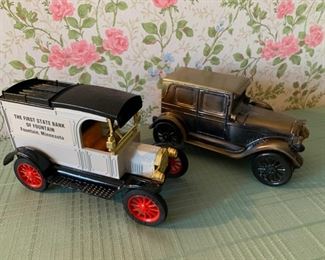 CLEARANCE  !  $10.00 NOW, WAS $30.00..................2 Car Banks, First State Bank Fountain Minnesota (P987)