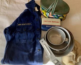 $30.00..................Cup Scout Shirt, camping pans and more (P1082)