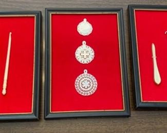 CLEARANCE !  $6.00 NOW, WAS $25.00................Framed Celluliod and Jewelry Pieces Set 8 1/2” x 6” (P1093)