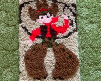 CLEARANCE !  $4.00 NOW, WAS $14.00....................Cowboy Latch Hook Rug 23” x 12” (P1063)