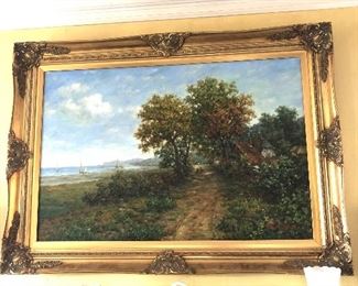 land and seascape oil painting