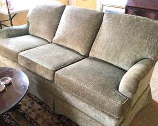 Chenille sofa- great condition and heavy
