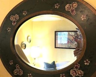 painted oval mirror