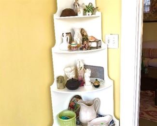 white etagere