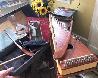 Bowed Psaltery with stand and case