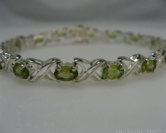 Peridot Bracelet in Sterling Silver