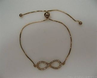 Rose Plated Infinity Bracelet