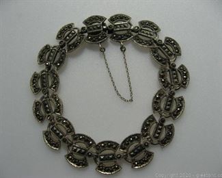 Sterling Silver Marcasite Bracelet