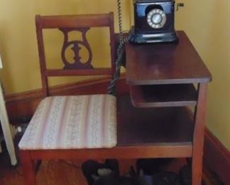 Telephone Bench, vintage telephone (sold separately)
