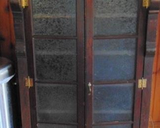 Curio Cabinet with Frosted Glass Doors