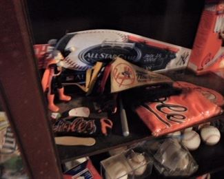 Sports pennants and other items (sold separately)
