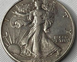1943 Silver Walking Liberty 50c
