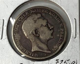 1912-A Germany Deutsches Reich, 3 Mark (Silver)
