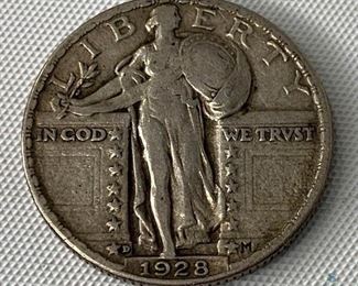 1928-D Silver Standing Liberty 25c
