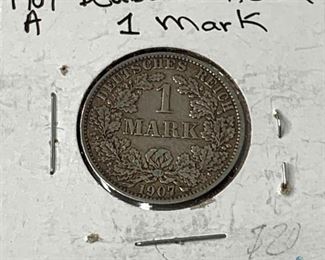 1907-A Germany Deutsches Reich, 1 Mark (Silver)
