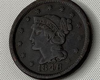 1848 US Braided Hair Large Cent
