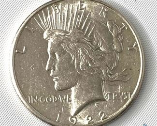 1922-D US Peace Silver Dollar
