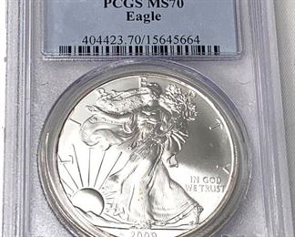 2009 1 oz. Silver American Eagle PCGS MS70
