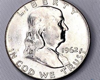 1962 US Silver Franklin 50c Uncirculated
