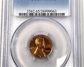 1951 Lincoln Head Proof Cent PCGS PR65 Red
