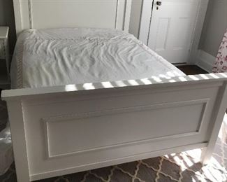 PB Kids Full-Sized White Wood Bed | $350