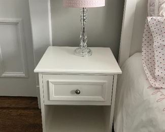 PB Kids White Wood Nightstand - 19" W x 17" D x 24.5" H | $135