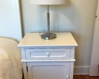 White Wood Side Table - 23"W x 17"D x 29"H | $75