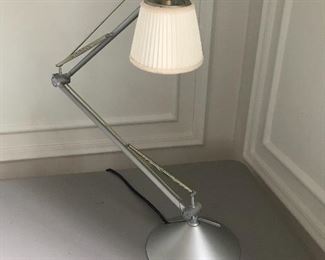 Flos Inc. Archimoon Telescoping Task Lamp #1 - 18” high X 20” wide (approx) when lowered. 33” high X 16” wide (approx) when raised | Retail: $465 | Price: $125