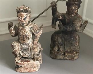 Wooden ancestral figures 10” H x 5” W x 3” D (approx). Condition as pictured | $90 / pair