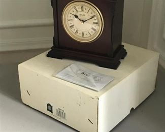 Bulova carriage clock, with box. 7.5” W x 8.75” H x 3.75” D | $20