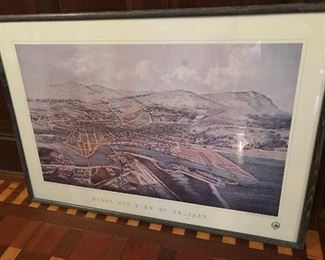 Bird’s Eye View of Belfast, lithograph - 36” W x 25” H | $195