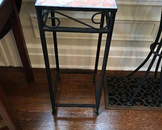 Tile top plant stand. 29” high. $15