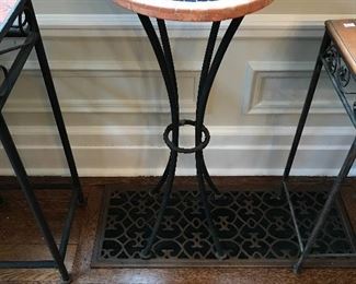 Mosaic top plant stand. 31.5” high. $15